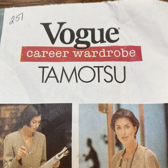 Vogue Sewing Pattern 1437 Tamotsu 1994 Designer Career Wardrobe Sizes 8 - 12 - Picture 4 of 6